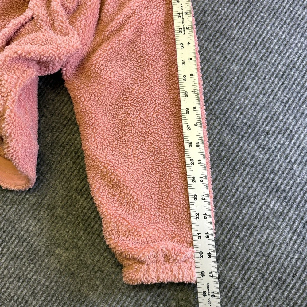 Nike Therma-FIT Women Pink Sherpa Fleece Quarter Zip Hoodie FN4783-618 Large